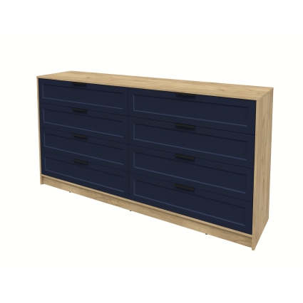 Kомод Тренд КТ-К197 (Дуб золотой ЛДСП/ Индиго ЛМДФ) Ш1965 В1020 Г451